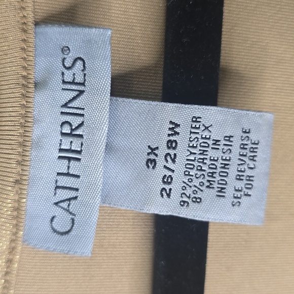 Catherines Shimmering Gold Tank Top, Plus Size 3X - Picture 3 of 4